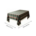 thumbnail image 3 of Christmas Plaid Tablecloth, Classic Tartan Checkered Table Cover with Elegant Drape Wrinkle Resistant Design and Reusable Holiday Style, Christmas Dinner Party Dining Table Restaurant Home Decor, 3 of 7