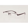 thumbnail image 1 of DEBGFS Transition Photochromic Reading Glasses Blue Light Blocking, Fashion Rectangular Computer Readers Half Rimless Sunglasses for Women Men Lightweight & Comfortable Anti Glare,Coffee, +4.00, 1 of 6