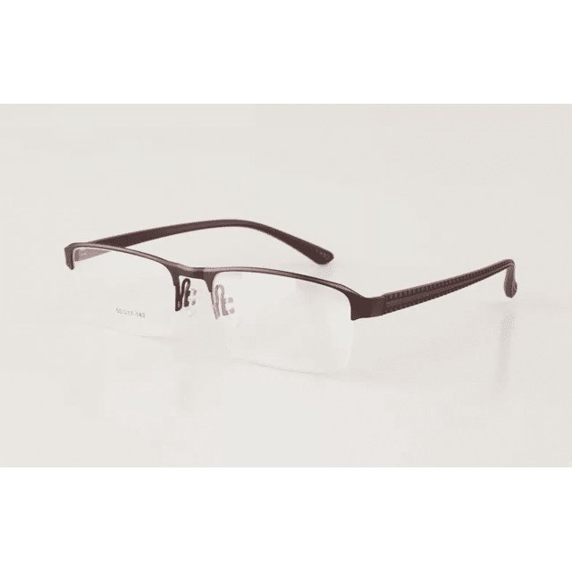 DEBGFS Transition Photochromic Reading Glasses Blue Light Blocking, Fashion Rectangular Computer Readers Half Rimless Sunglasses for Women Men Lightweight & Comfortable Anti Glare,Coffee, +4.00