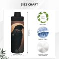 thumbnail image 4 of Cuervo místico y botella de agua deportiva completa con aislamiento de acero inoxidable, taza portátil, botella de agua para exteriores, moda, viajes, fitness, estudiante, talla única., 4 of 7