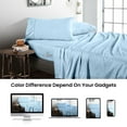 thumbnail image 4 of SGI Bedding 600 TC Egyptian Cotton Bed Sheet Set - Twin Size Sheets 600 Count Sheets for Twin Size Bed - Soft, Durable Sheets Cotton Sheets in 600 TC 15" Deep Lt.Blue, 4 of 8