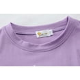 thumbnail image 6 of POPTEM Girls Pajamas Unicorn Graphic Short Sleeves Pjs 2-Pieces Sleepwear Sets Purple 7T, 6 of 7