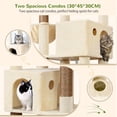 thumbnail image 5 of Globlazer 83" Heavy Duty Cat Tree for Large Cats, MultiLevel Cat Tower Condo with 7 Scratching Posts, Beige, 5 of 8