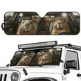 thumbnail image 2 of Uorisanigo Windshield Sun Shade for 2007-2023 Wrangler Rubicon Sahara TJ JK JKU 2 & 4 Door, Funny Guinea Pig Print Foldable Windshield Sunshade Sun Visor Blocks UV Rays, Front Window Shield, 2 of 7