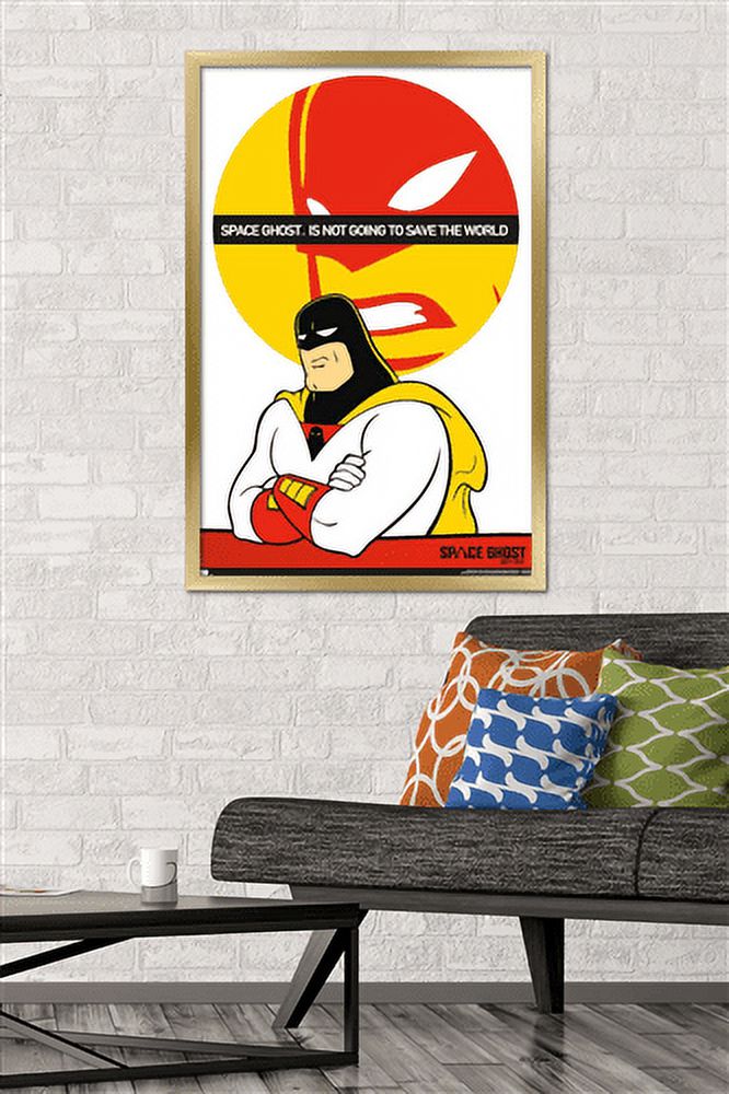 Space Ghost Coast to Coast - Not Going to Save Wall Poster, 22.375" x 34", Framed