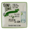 thumbnail image 3 of Creative Co-Op Stoneware Plate Set with Cocktail Recipes Design Styles, Multicolor, Set of 8, 3 of 5