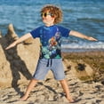thumbnail image 3 of FORMRS Boys Rash Guard with Short Sleeves UPF 50+ Swim Shirts Sizes 3-12T, Clown Fish, 3 of 6