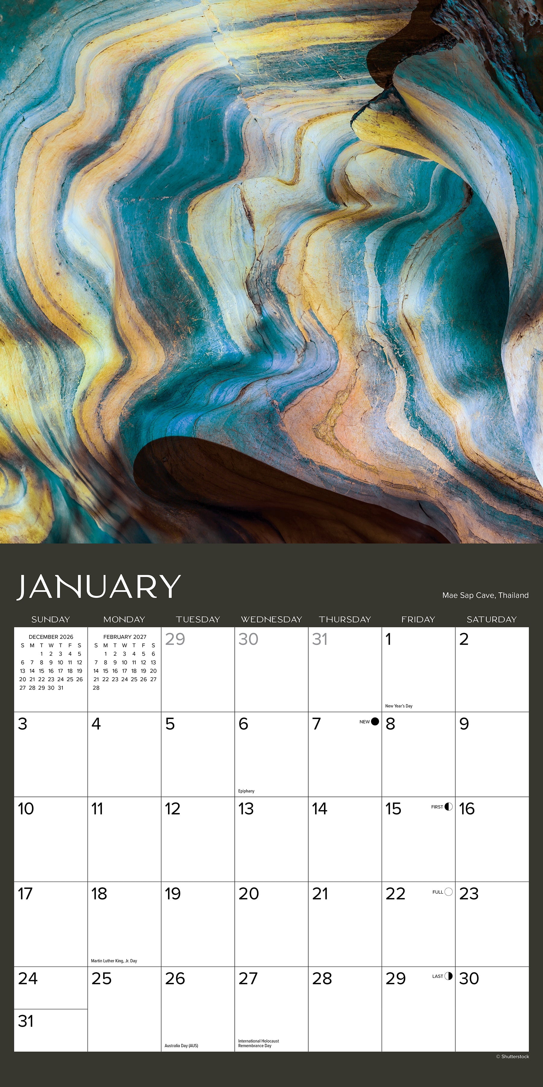 Willow Creek Press, Caves 2027 Wall Calendar