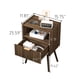 thumbnail image 2 of Mesita de noche moderna Nightstand JOONEE con almacenamiento en nogal, 2 of 8