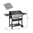 thumbnail image 3 of Propane Gas Grill 4+1 Burner 40000 BTU BBQ Grill with Side Burner, Warming Rack, Trolley, Thermometer, and Bottle Opener, 3 of 9