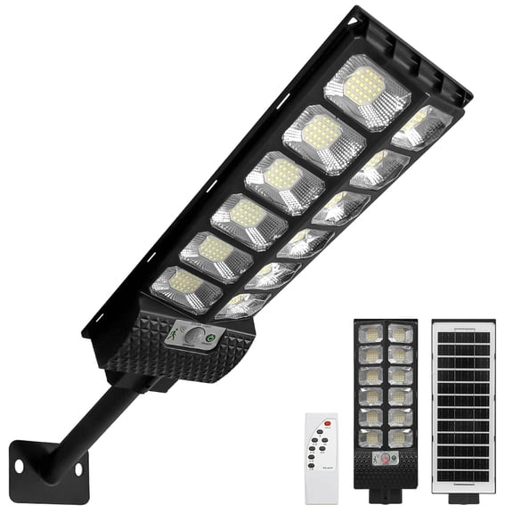 Super Bright Solar Street Lights, Upgraded 66000LM Ultra Bright Dusk to Dawn Motion Sensor Solar Lights with Remote Control, Security Wall Light Parking Lot Road Lamp for Garden Yard Patio