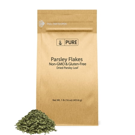 Pure Original Ingredients Parsley Flakes 1 lb, Rich-in-Flavor, Garnish Meat & Vegetables, Healthy, Eco-Friendly Packaging
