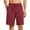 Wine, variant on Men's Shorts Fashion Casual Comfy Half Pant Elastic Waist Solid Color Shorts with Pocket Bandage Drawstring Regular Short Pants