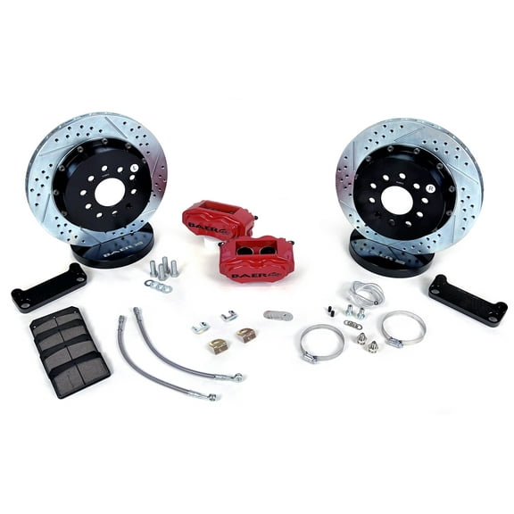 Baer Brakes 4302478R 13" SS4  Rear Brake Kit, Red, SDZ