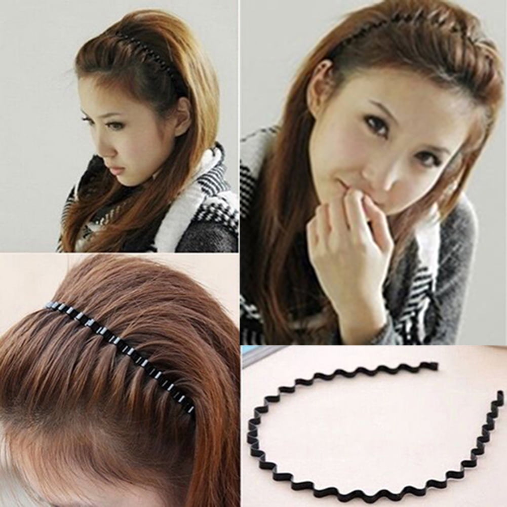 Farfi Hot Men Women Metal Wavy Hair Head Hoop Sport Headband Cool Accessory  Gift - Walmart.com
