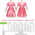 thumbnail image 3 of Disfraz de melocotón para mujer y niña, disfraz de princesa rosa, mono, guantes, traje de fiesta de carnaval y Halloween, devolución gratuita, 3 of 5