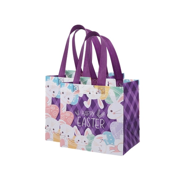 Bolsas de Regalo de Vacaciones Bolsa de Regalo No Tejida 20x20x15cm Bolsas de Regalo de Pascua Bolsa de Regalo de Compras No Tejida Reutilizable para la Fiesta de Pascua