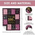 thumbnail image 6 of 100th Birthday Gifts for Women, Gifts for 100 Year Old Woman, 100th Birthday Gift Ideas, 100 Year Old Birthday Gifts for Women, 100th Birthday Decorations, 1924 100th Birthday Blanket 50"X60", 6 of 6