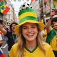 thumbnail image 4 of Unisex Novelty Soccer Ball Cylinder Hat Plush Soft Costume Cap for Sports Fan Party Events Game Day, 4 of 8