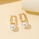 thumbnail image 5 of HomeKingdee Irregular Shaped Beads Geometric Creative Earrings - Metal Alloy Gold Color​ Color with Square Sequins for Women, Suitable for Wedding, Party, Gift, 5 of 5