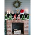 thumbnail image 6 of Black Christmas Mantel Scarf Fireplace Decorations for Living Room, Xmas Gnomes Tree Snowflake Winter Holiday Fireplace Mantel Scarf Cover Runner for Halloween/Thanksgiving/Christmas Decor 60"x17", 6 of 6