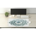 thumbnail image 2 of Spires Computer Mouse Pad, Flower Shaped Spiral Digital Vortex Pattern with Hazy Colored Elements Image, Rectangle Non-Slip Rubber Mousepad Large, 31" x 12" Gaming Size, Teal, by Ambesonne, 2 of 2