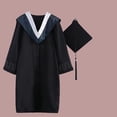 thumbnail image 2 of FYEGRE Academic Graduation Robe with Mortarboard Cap, Formal Graduation Gown Set for University Students, Classic Academic Regalia for Commencement Ceremony White L, 2 of 4