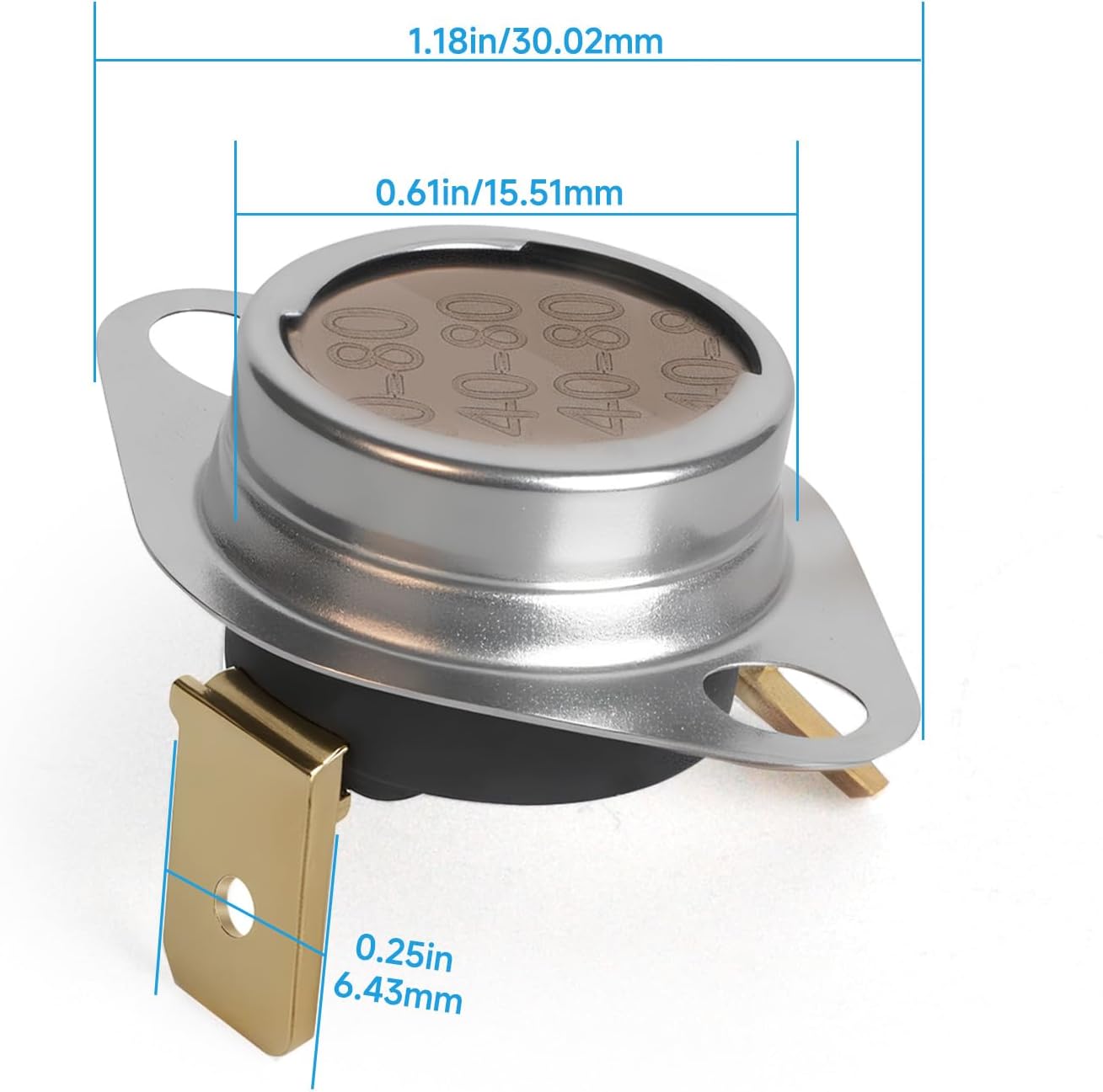 ABPETE D510702 Dryer High Limit Thermostat Auto Reset Function Compatible with Alliance Laundry,Speed Queen, and Huebsch Commercial Washers and Dryers Thermostat Replace D510702, 510702,61886,915728