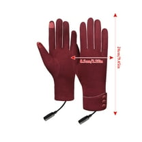 USB Heated Gloves for Men Women Winter Cycling Motorcycle Driving Warm Touchscreen Compatible Windproof Cold Weather Gear with Power Bank Charging Port