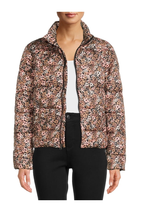 Women's and Women's Plus Puffer Jacket, Sizes S-3X