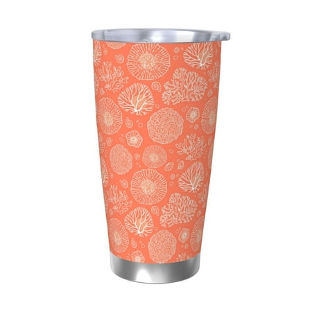 

Matuu Beautiful Corals for 20oz Durable Thermal Cups Keep Drinks Cold and Hot Insulated Car Mug with Lid-Without Straw