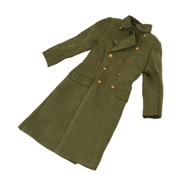 Gabardina larga a escala 1:6, modelo Mini, abrigo de manga larga, vestido Retro, abrigo de doble botonadura para muñecos masculinos de 12 pulgadas