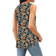 thumbnail image 5 of Fmbrln Tank Tops for Women Summer Sleeveless Crew Neck Hollow Out Tops Casual Loose Fit Floral Print Beach Vacation Tees Blouses, 5 of 6