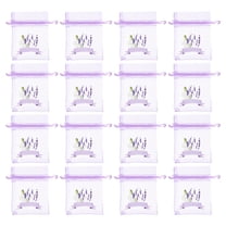 Supvox 20Pcs Violet Drawstring Mesh Sachet Bags for Lavender Rose Petals Multipurpose Storage