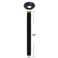 thumbnail image 4 of Westbrass D3612A-62 1/2" IPS x 12" Round Ceiling Mount Shower Arm with Flange, Matte Black, 4 of 8