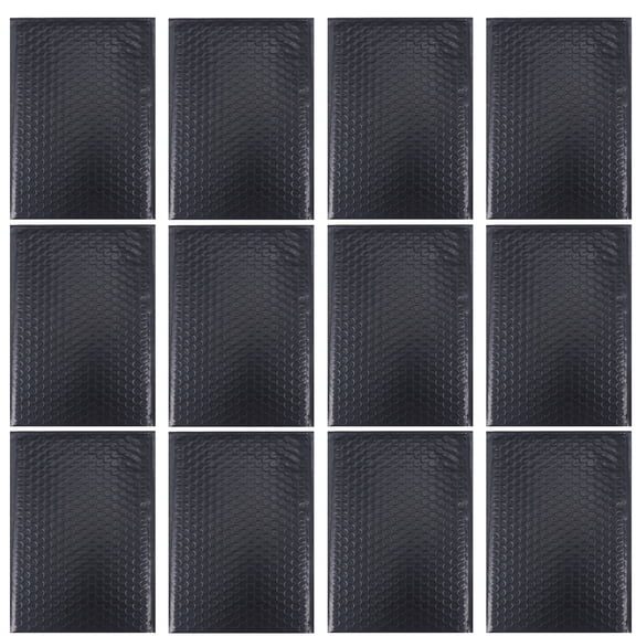 Guangmc 25 Poly Bubble Black Mailers 11x8 Inches Self Seal Waterproof Envelopes