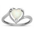 thumbnail image 2 of Star K � Genuine Opal Heart Bypass Love Knot Promise Ring, 2 of 9