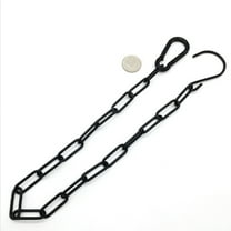 PAMINGONO Adjustable Metal Hanging Chain S Hook for Heavy Ornaments Black Coated 2Sets