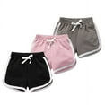 thumbnail image 2 of SILVERCELL 3/6 Pack Toddler Big Girls Boys Cotton Athletic Shorts Teens Kids Active Workout Running Dance Beach Shorts, 2 of 8