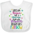 thumbnail image 3 of Inktastic Dance with Fairies, Ride a Unicorn, Swim with Mermaids Boys or Girls Baby Bib, 3 of 4