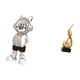 thumbnail image 5 of Adorno de mesa con forma de llama de , figura de arte moderno, escultura creativa de resina para chimenea, estante, escritorio, armario, sal, 5 of 8