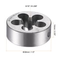 thumbnail image 4 of Uxcell 9/16"-18 UNF Alloy Tool Steel Machine Thread Round Threading Die Hand Tool, 4 of 5
