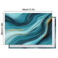 thumbnail image 5 of Blue and Gold Marble Shimmer Waves Pattern Summer Placemats Table Placemats Set Of 6-Linen Kitchen Washable Placemats Table Mats 11.8"x17.7" Non-Slip Heat Resistant, 5 of 5