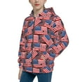 thumbnail image 2 of Pofeuu America Flags1 Print Teenage Zipper Hoodie Sweatshirts Hooded Casual Jackets With Pocket For Boys Girls-Small, 2 of 6