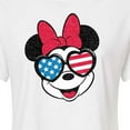 thumbnail image 3 of Disney - Americana - Minnie Flag Glasses - Juniors Cropped Cotton Blend T-Shirt, 3 of 5