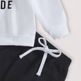 thumbnail image 5 of Toddler Baby Boy Outfits Fall Winter Clothes Letter Print Long Sleeve Sweatshirts Pants Sets 6 12 18 24 Months 2T 3T 4T Toddler Boys Winter Clothes,6-12 Months,White, 5 of 5