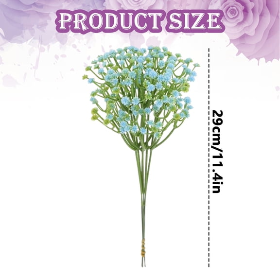 Multi-Functional Artificial Baby's Breath Bouquets for Home Florists Multi Color Artificial Baby's Breath Bouquet Flowers for Home Tabletop Arrangement Wedding Decoration & Handheld Bouquet Material