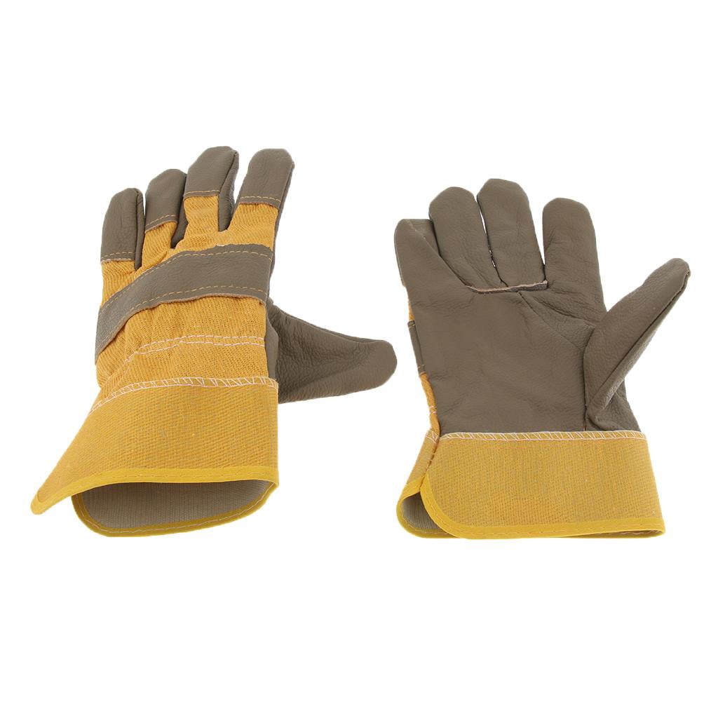 Baosity 1 Pair Of Cowhide Welding Protective Gloves 