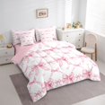thumbnail image 2 of Erosebridal Princess Bowknot 7-Piece Twin Bedding Sets,Kawaii Bow Girls Bedding Comforter Set For Teens,Pink Purple,Reversible, 2 of 7