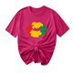 thumbnail image 5 of Camiseta de Cuello Redondo Impresa Nueva Moda Casual de Manga Corta de las Mujeres, Mezcla Ligera de Poliéster para la Primavera, 5 of 6